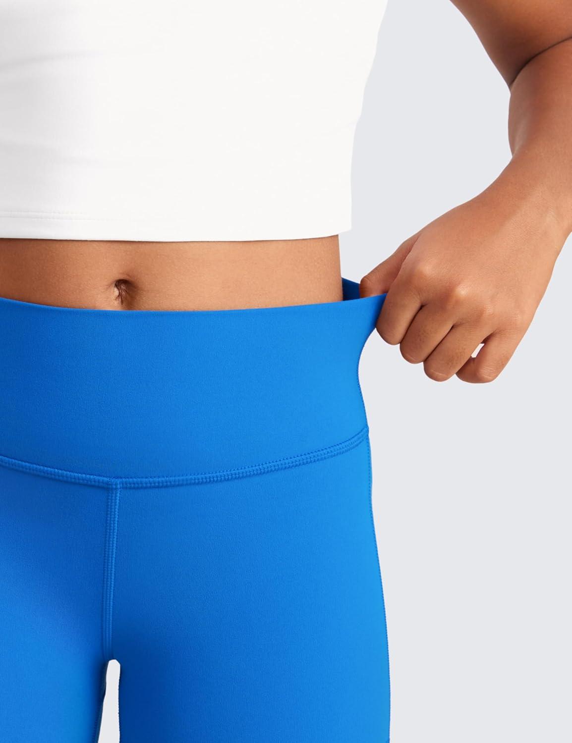 imageCRZ YOGA Girls Butterluxe High Waist Athletic Biker Shorts Dance Yoga Casual Kids Teen SummerSparkle Blue