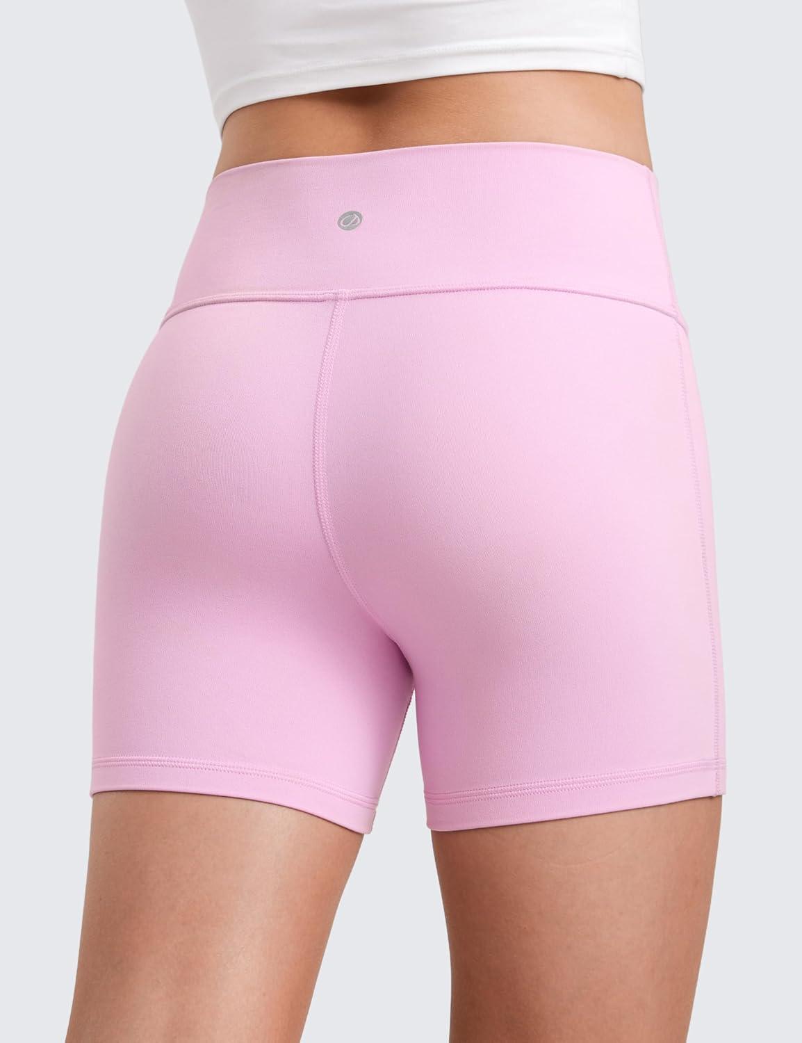 imageCRZ YOGA Girls Butterluxe High Waist Athletic Biker Shorts Dance Yoga Casual Kids Teen SummerVita Pink