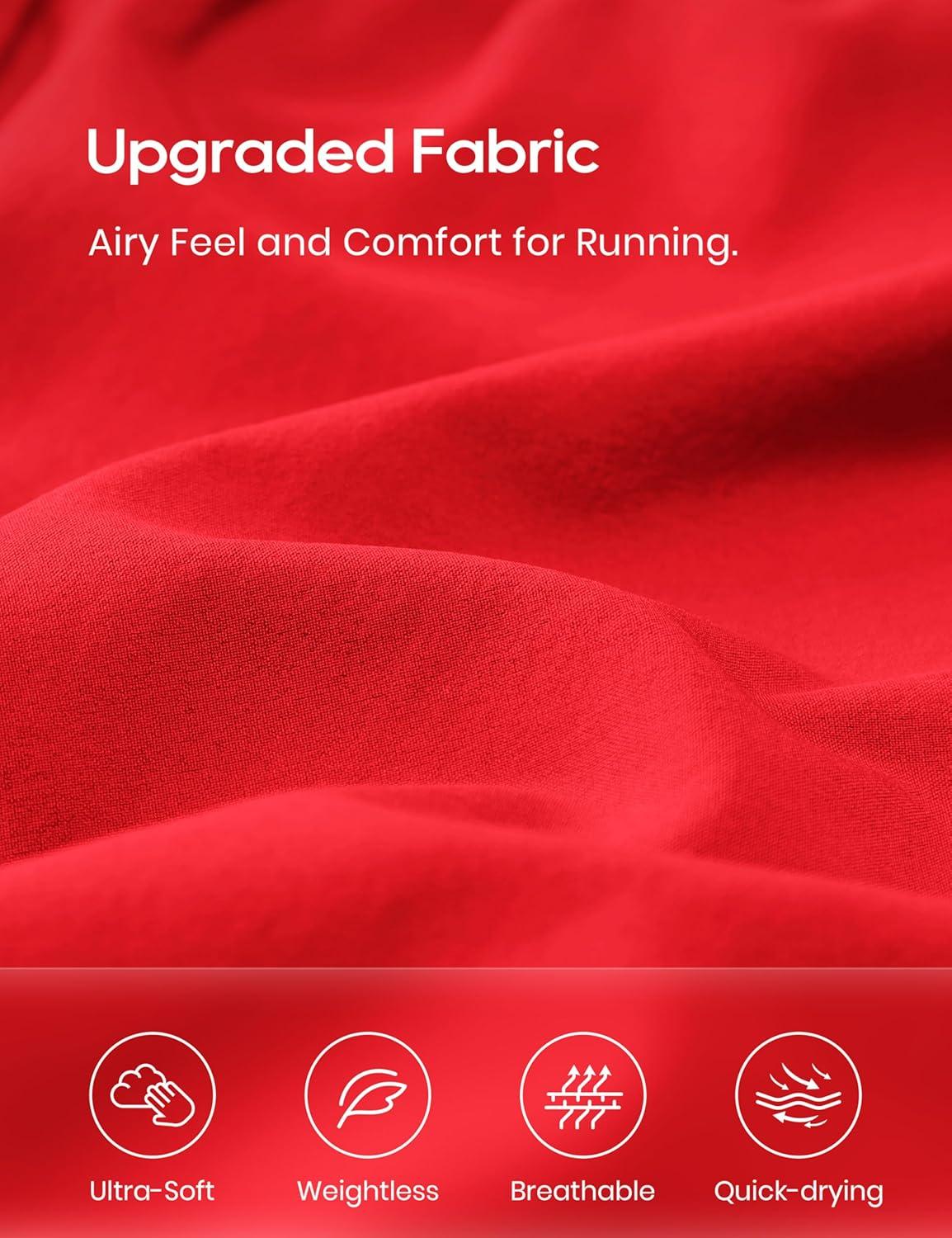 imageCRZ YOGA High Waisted Split Running Shorts for Women 3quot Comfy Mesh Liner for Workout Athletic GymTrack Quick DryDeep Red