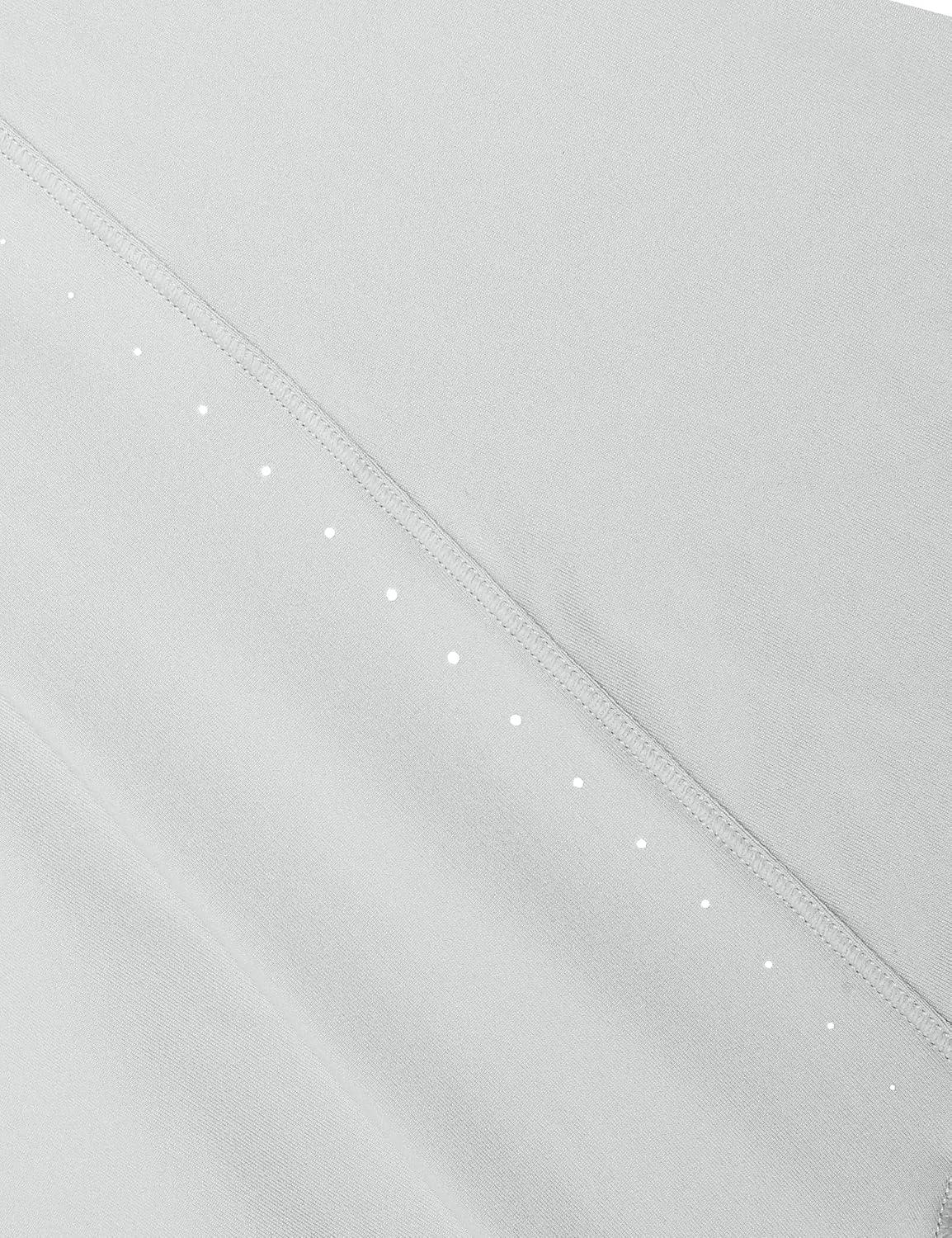 imageCRZ YOGA Lightweight Workout Tank Tops for Women Athletic Running Sleeveless Shirts Racerback High Neck TShirtSilver Gray