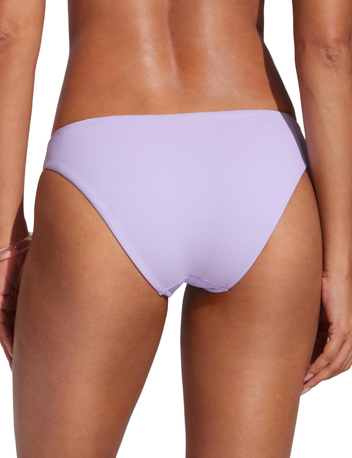 imageCRZ YOGA Low Waisted Bikini Bottom for Women Cheeky Basic Bathing Swimsuit Swim BriefsLilac Air