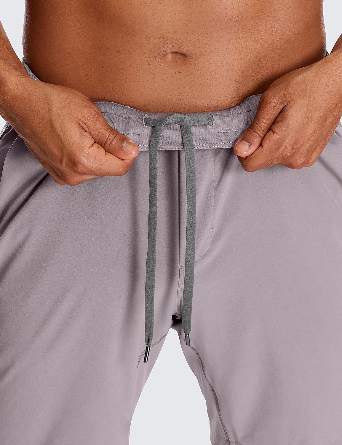 imageCRZ YOGA Mens 2 in 1 Running Shorts 7quot Lined Workout Quick Dry Lightweight for Sports Athletic with PocketsLunar Rock