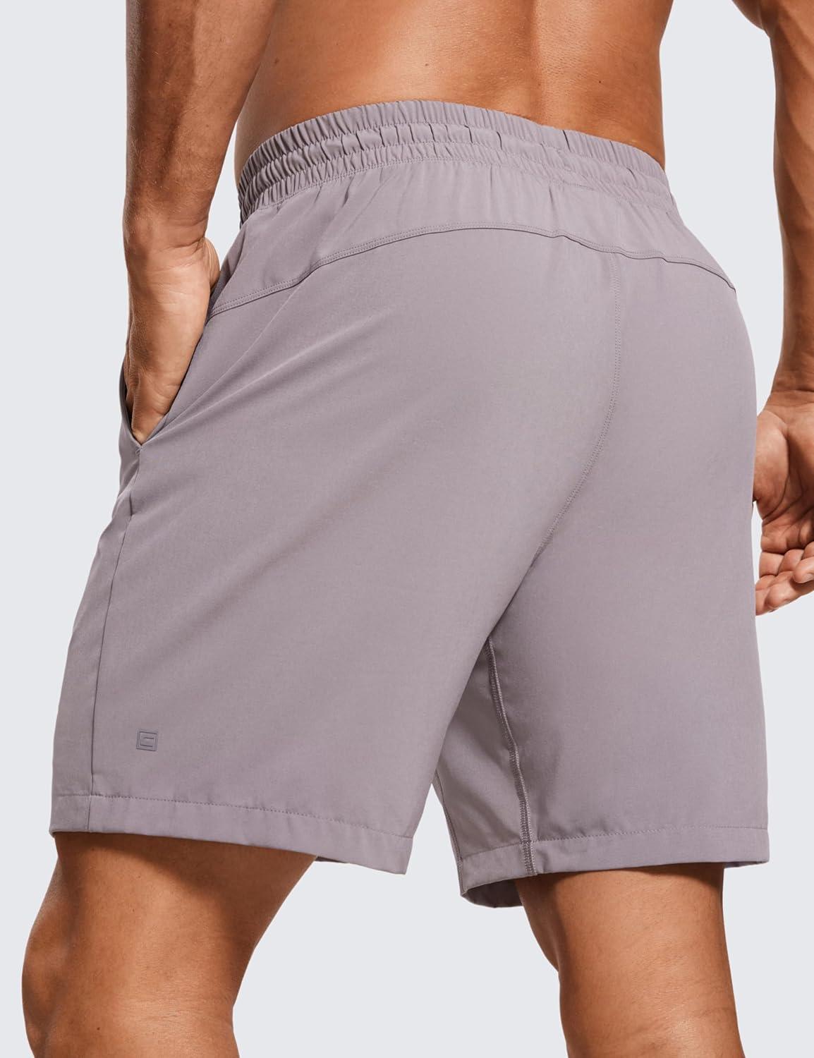 imageCRZ YOGA Mens 2 in 1 Running Shorts 7quot Lined Workout Quick Dry Lightweight for Sports Athletic with PocketsLunar Rock