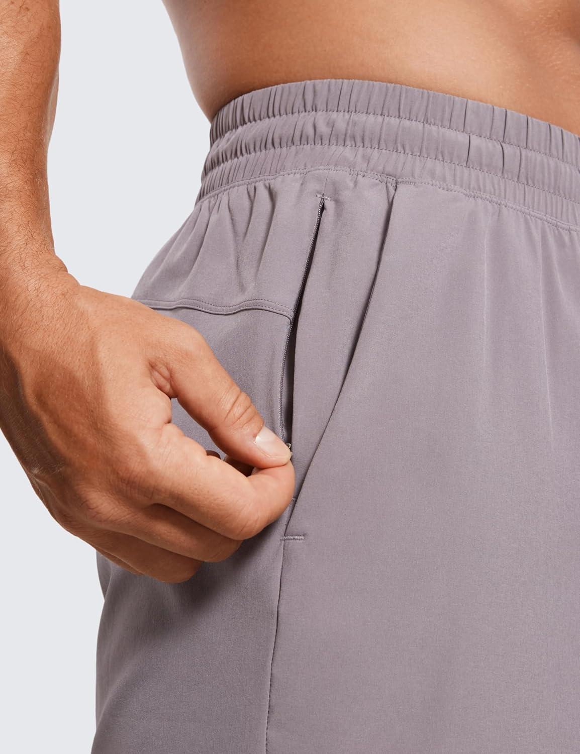 imageCRZ YOGA Mens 2 in 1 Running Shorts 7quot Lined Workout Quick Dry Lightweight for Sports Athletic with PocketsLunar Rock