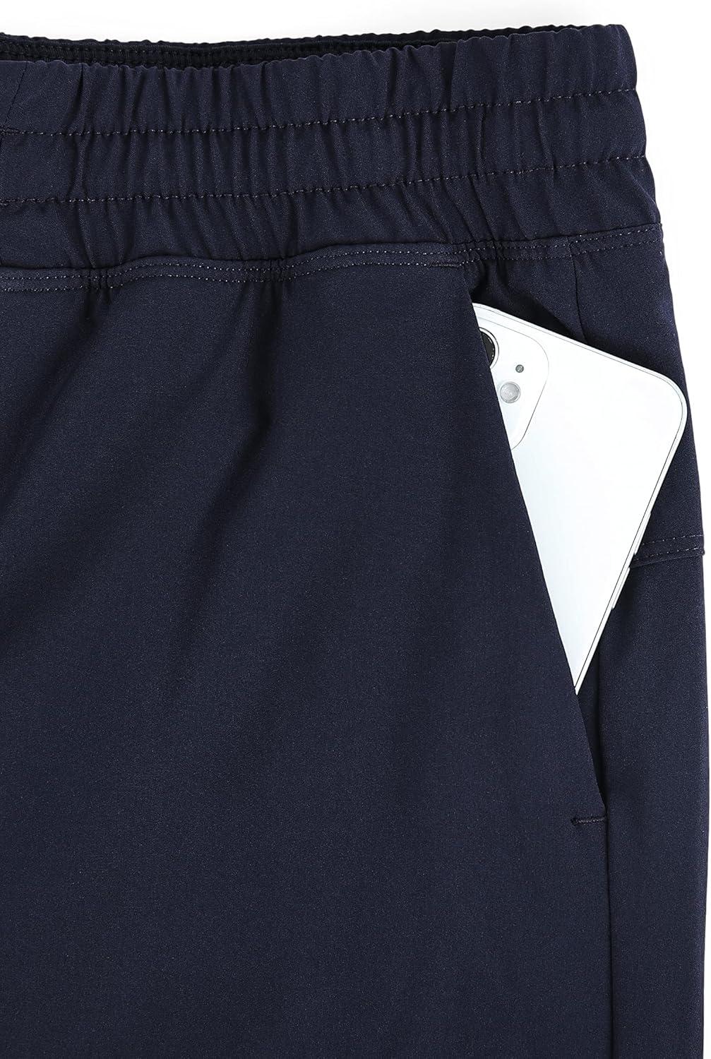 imageCRZ YOGA Mens 2 in 1 Running Shorts 7quot Lined Workout Quick Dry Lightweight for Sports Athletic with PocketsNavy