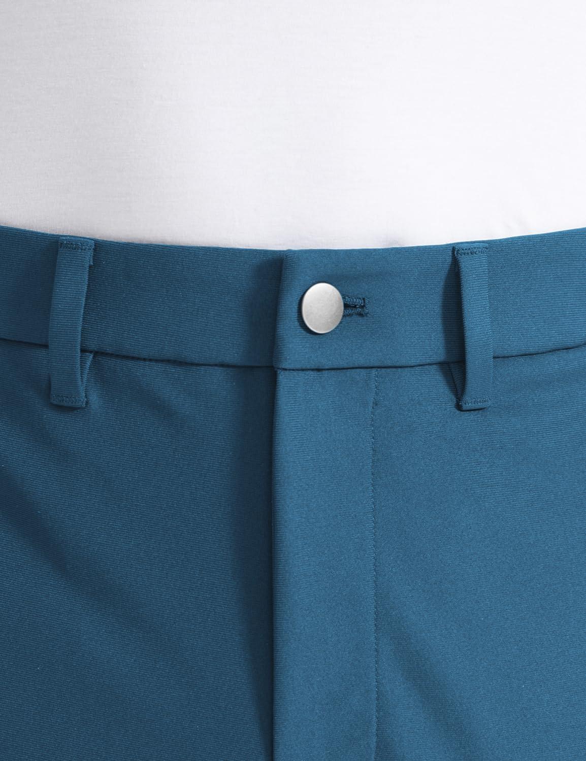 imageCRZ YOGA Mens All Day Comfy Golf Pants 28quot30quot32quot34quot36quot Quick Dry Lightweight Work Casual Trousers with PocketsIron Blue