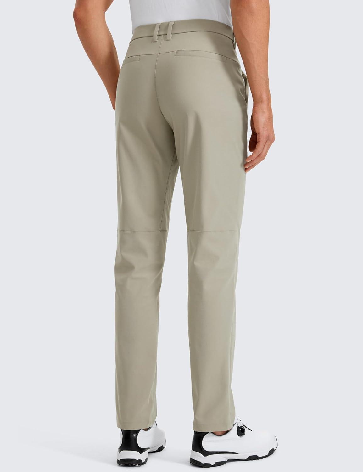 imageCRZ YOGA Mens All Day Comfy Golf Pants 28quot30quot32quot34quot36quot Quick Dry Lightweight Work Casual Trousers with PocketsKhali Barley