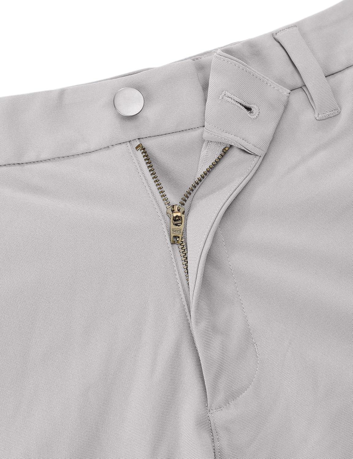 imageCRZ YOGA Mens All Day Comfy Golf Shorts 7quot9quot Stretch Lightweight Flat Front for Casual Work with PocketsGull Gray