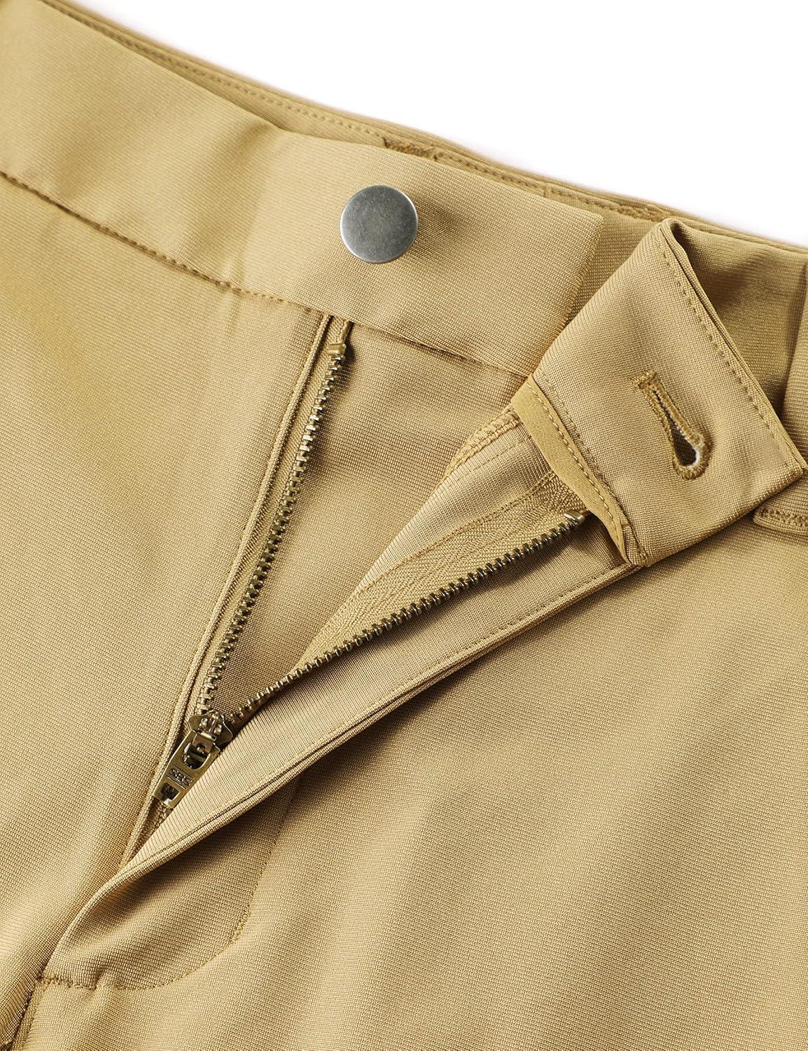 imageCRZ YOGA Mens All Day Comfy Golf Shorts 7quot9quot Stretch Lightweight Flat Front for Casual Work with PocketsKhaki Sand