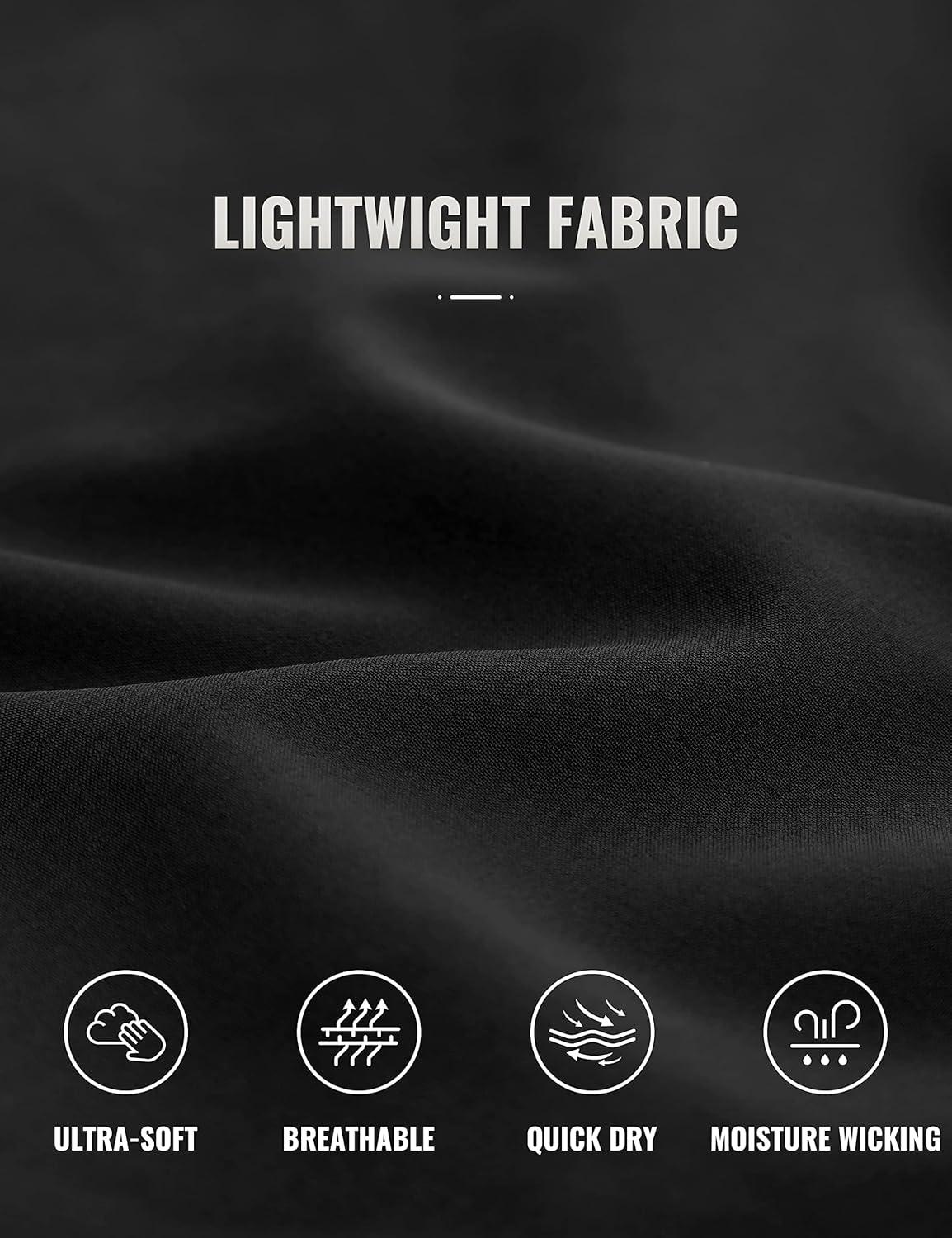 imageCRZ YOGA Mens Linerless Workout Shorts 5 Lightweight Quick Dry for Running Sports Athletic Gym with PocketsBlack