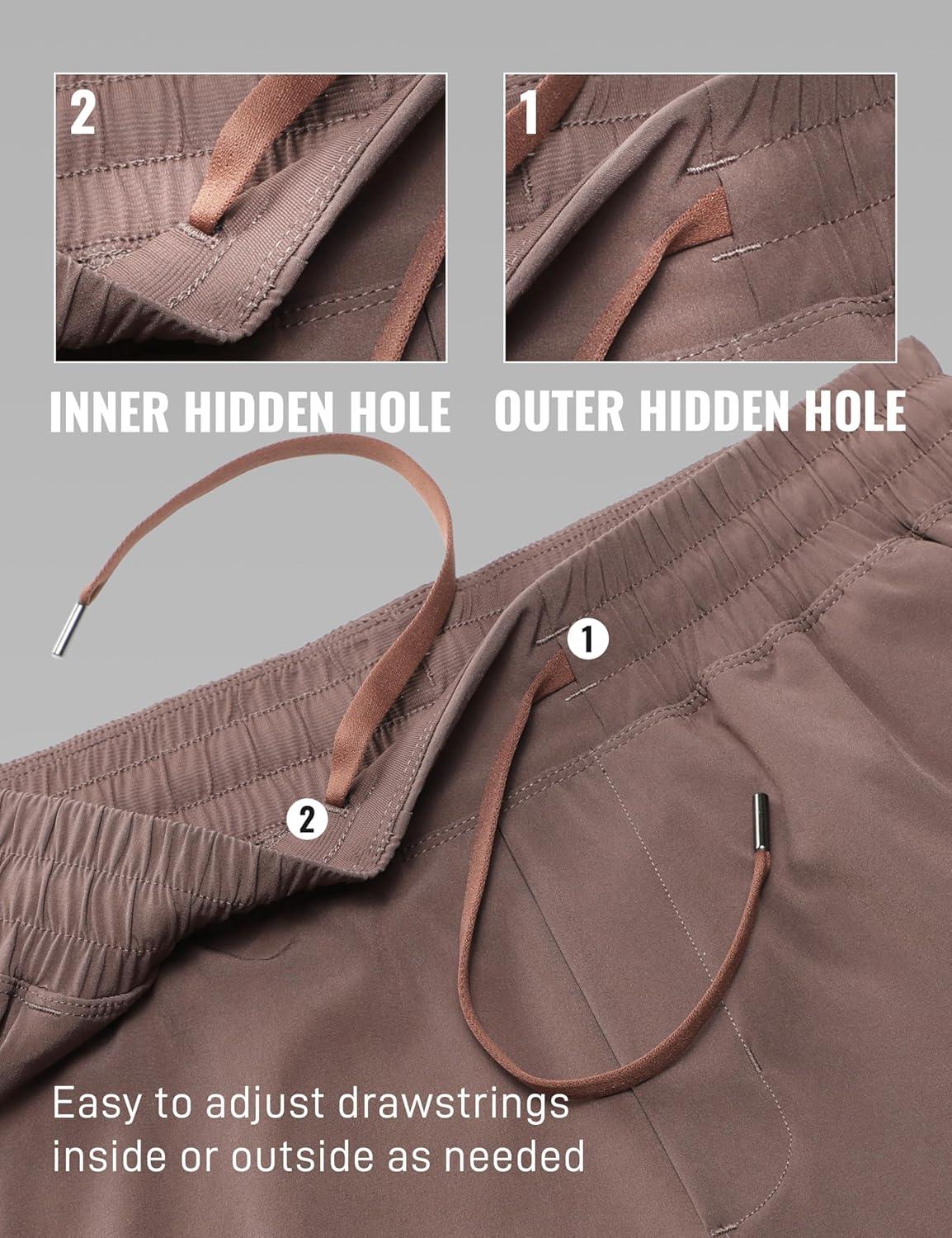 imageCRZ YOGA Mens Linerless Workout Shorts 5 Lightweight Quick Dry for Running Sports Athletic Gym with PocketsBrown Rock