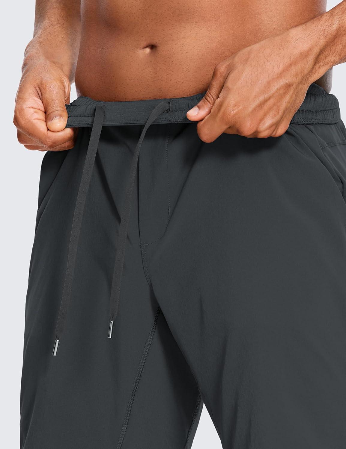 imageCRZ YOGA Mens Linerless Workout Shorts 5 Lightweight Quick Dry for Running Sports Athletic Gym with PocketsInk Gray