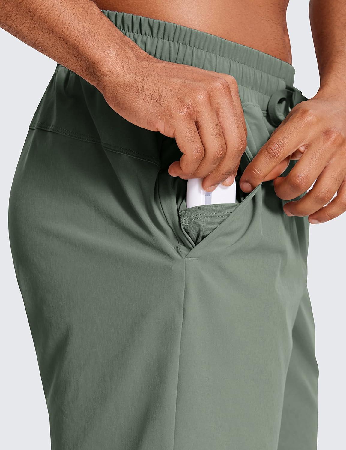imageCRZ YOGA Mens Linerless Workout Shorts 7 Quick Dry for Running Sports Athletic Gym with PocketsGrey Sage