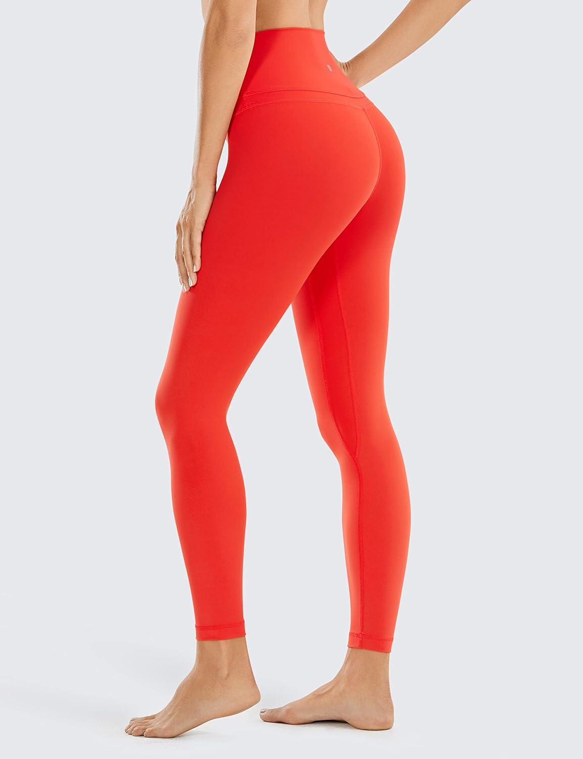 imageCRZ YOGA Naked Feeling Workout Leggings 25 High Waist Yoga Training Tight Womens PantsDark Red