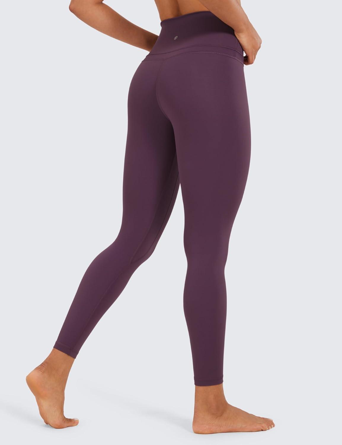 imageCRZ YOGA Naked Feeling Workout Leggings 25 High Waist Yoga Training Tight Womens PantsGrape Thistle Purple