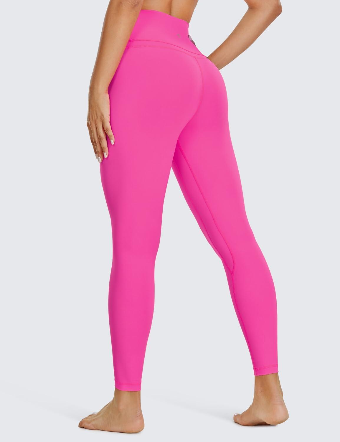 imageCRZ YOGA Naked Feeling Workout Leggings 25 High Waist Yoga Training Tight Womens PantsHibiscus Purple