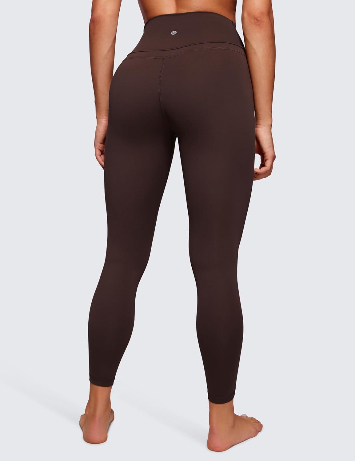 imageCRZ YOGA Naked Feeling Workout Leggings 25 High Waist Yoga Training Tight Womens PantsHot Fudge Brown