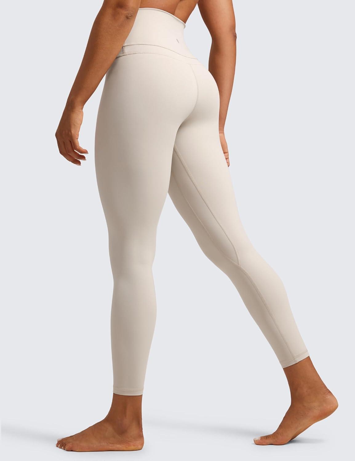 imageCRZ YOGA Naked Feeling Workout Leggings 25 High Waist Yoga Training Tight Womens PantsMojave Tan