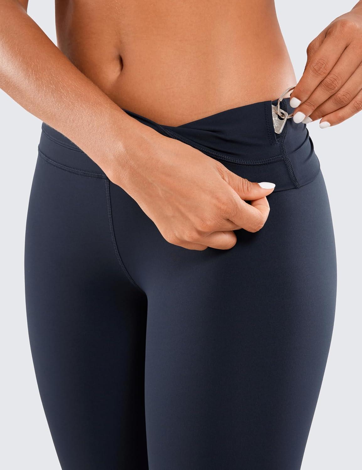 imageCRZ YOGA Naked Feeling Workout Leggings 25 High Waist Yoga Training Tight Womens PantsNavy