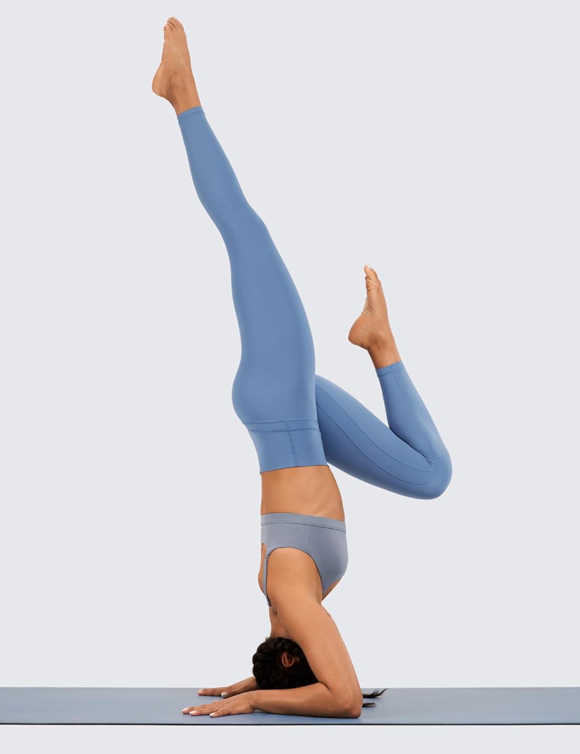 imageCRZ YOGA Naked Feeling Workout Leggings 25 High Waist Yoga Training Tight Womens PantsOasis Blue