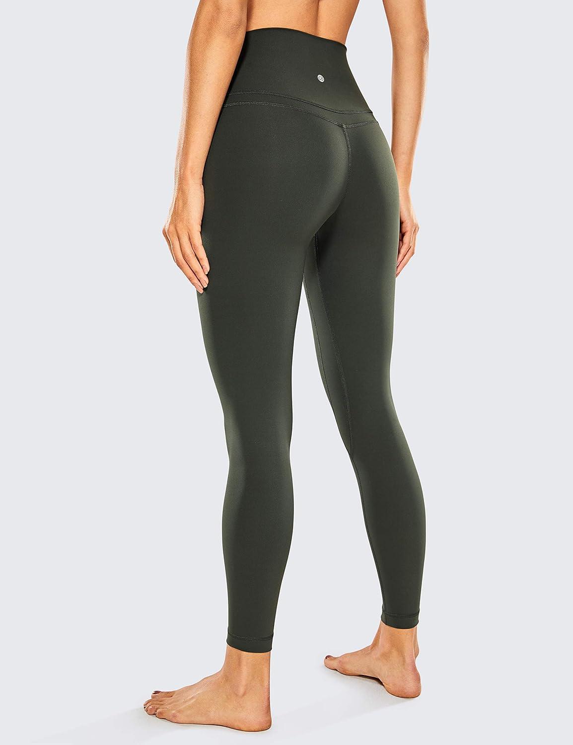 imageCRZ YOGA Naked Feeling Workout Leggings 25 High Waist Yoga Training Tight Womens PantsOlive