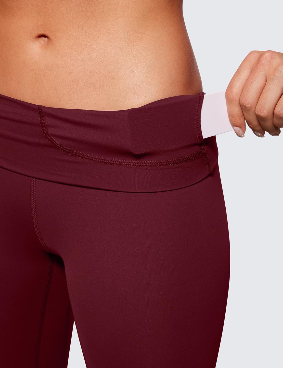 imageCRZ YOGA Naked Feeling Workout Leggings 25 High Waist Yoga Training Tight Womens PantsRed Merlot