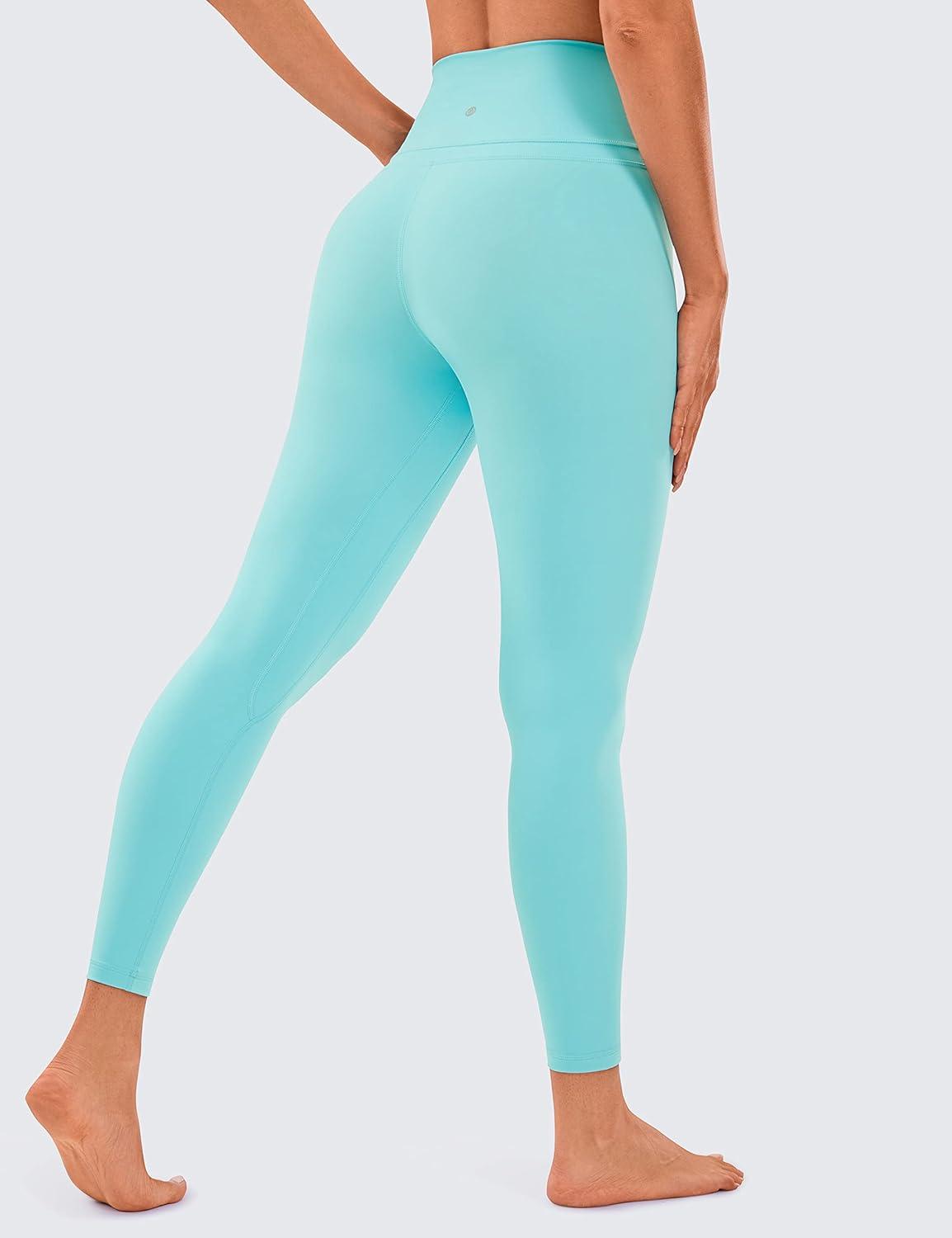 imageCRZ YOGA Naked Feeling Workout Leggings 25 High Waist Yoga Training Tight Womens PantsTurquoise