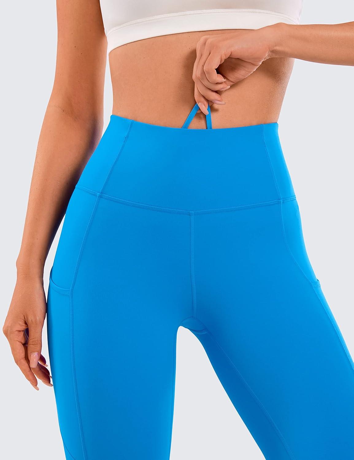 imageCRZ YOGA Naked Feeling Workout Leggings Pockets 25 High Waisted Womens Yoga Pants Running TightsMadagascar Blue
