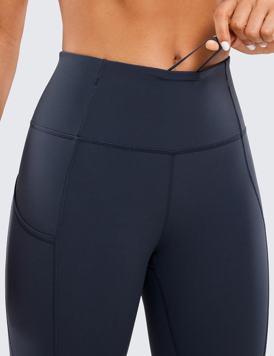 imageCRZ YOGA Naked Feeling Workout Leggings Pockets 25 High Waisted Womens Yoga Pants Running TightsNavy