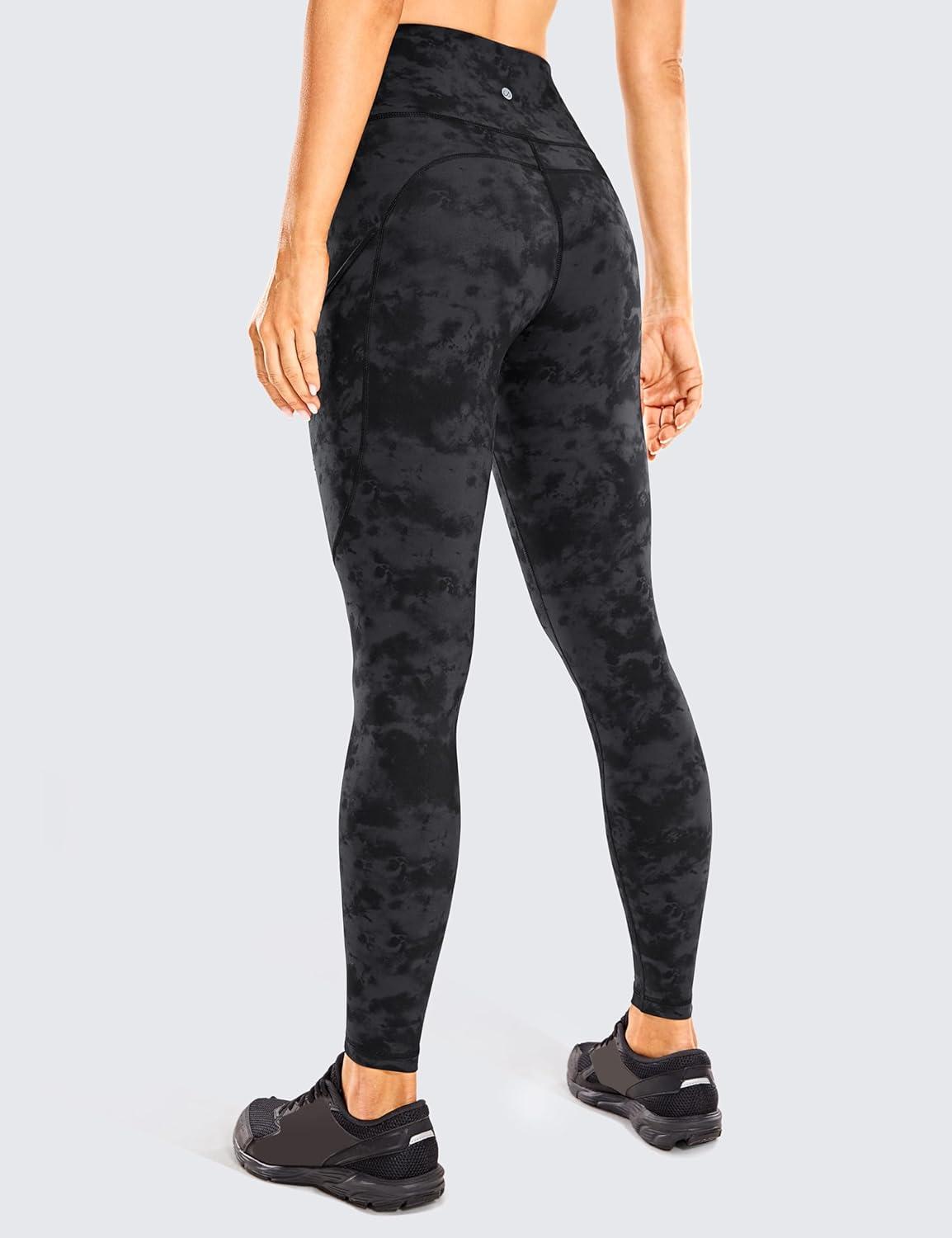 imageCRZ YOGA Naked Feeling Workout Leggings Pockets 25 High Waisted Womens Yoga Pants Running TightsTie Dye Smoke Ink