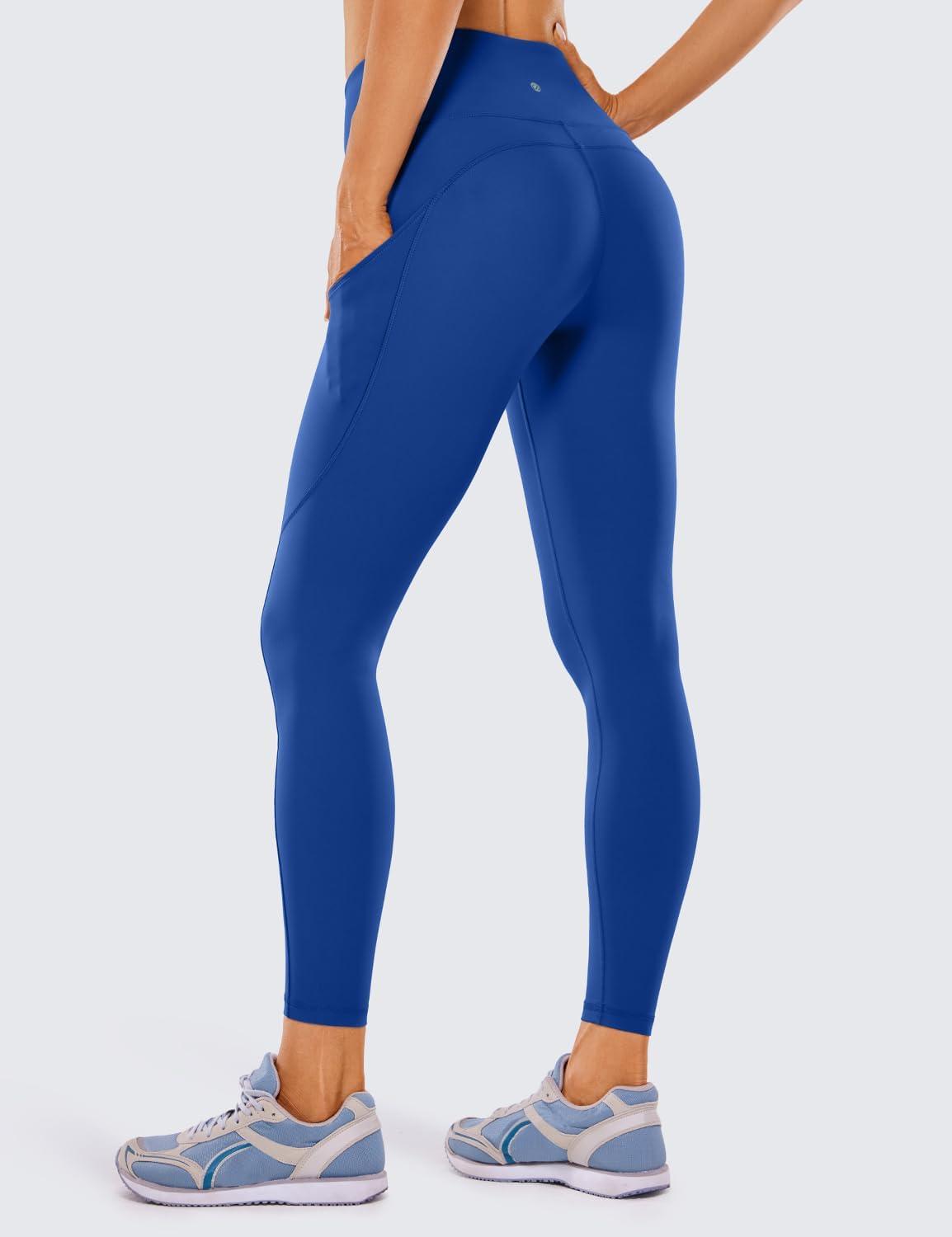imageCRZ YOGA Naked Feeling Workout Leggings Pockets 25 High Waisted Womens Yoga Pants Running TightsWaves Blue