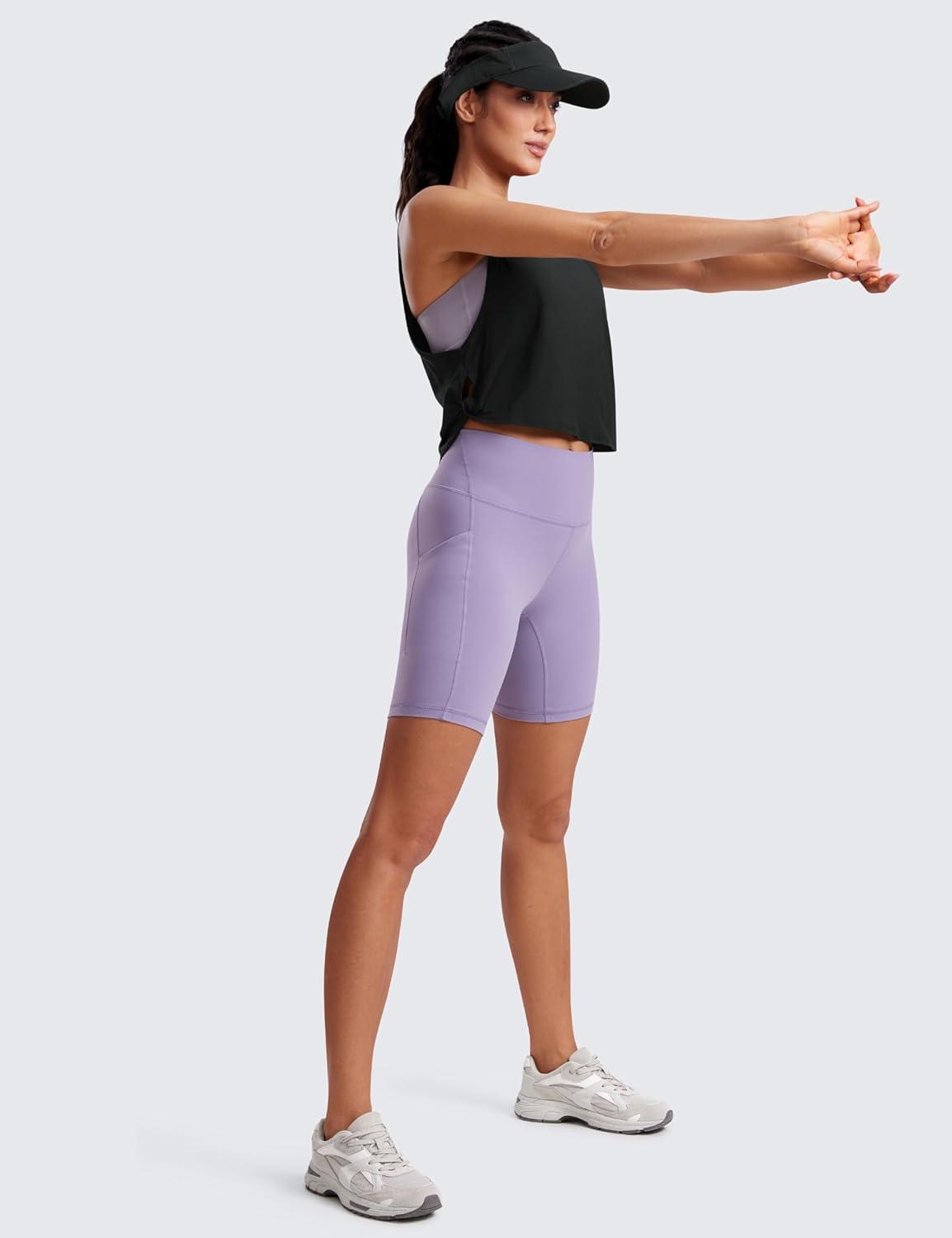 imageCRZ YOGA Pima Cotton Large Armhole Tank Tops for Women Workout Sport Athletic Yoga Running Gym Loose Crop Sleeveless ShirtsBlack