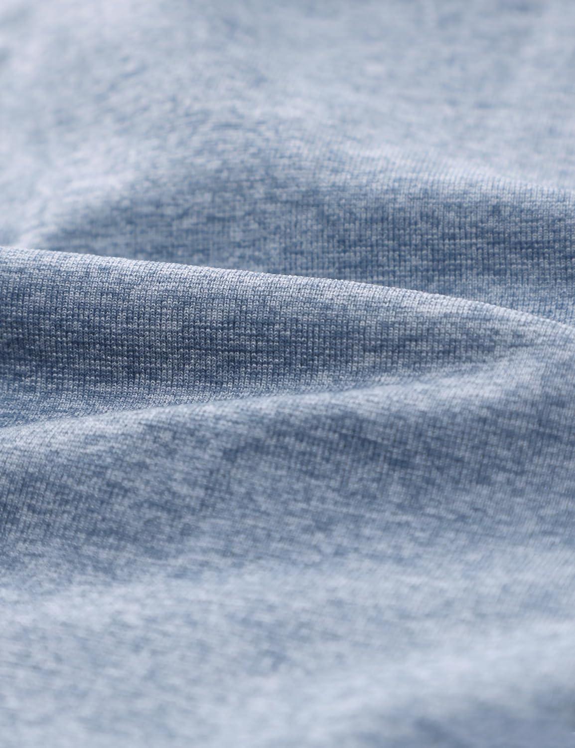 imageCRZ YOGA Seamless Long Sleeve Shirts for Women Waist Workout Athletic Running Gym Yoga Tops Crewneck Breathable Quick DryOasis Blue Heather