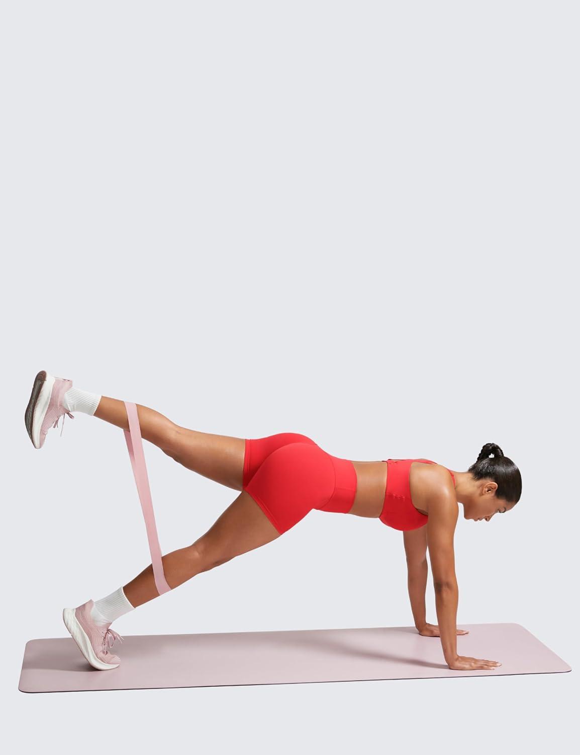 imageCRZ YOGA Secretsculpt Butterlift Biker Shorts 4quot No Front Seam High Waisted Womens Workout Gym Booty Scrunch ButtAurora Red