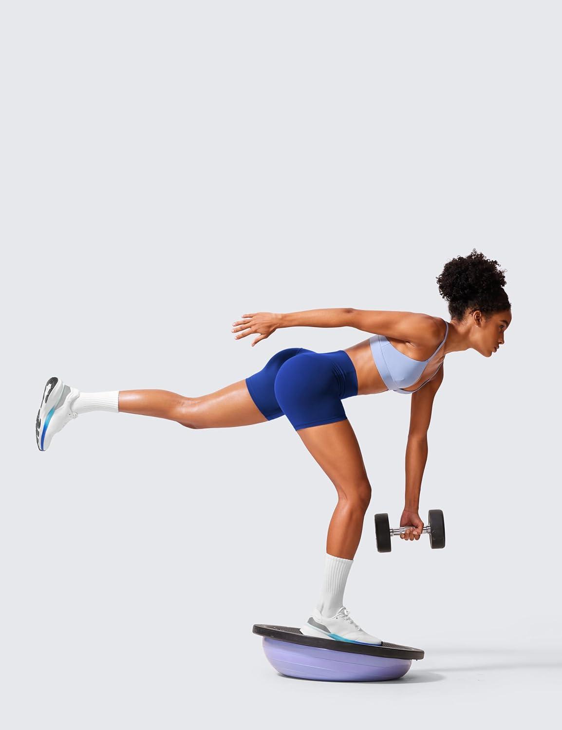 imageCRZ YOGA Secretsculpt Butterlift Biker Shorts 4quot No Front Seam High Waisted Womens Workout Gym Booty Scrunch ButtWaves Blue