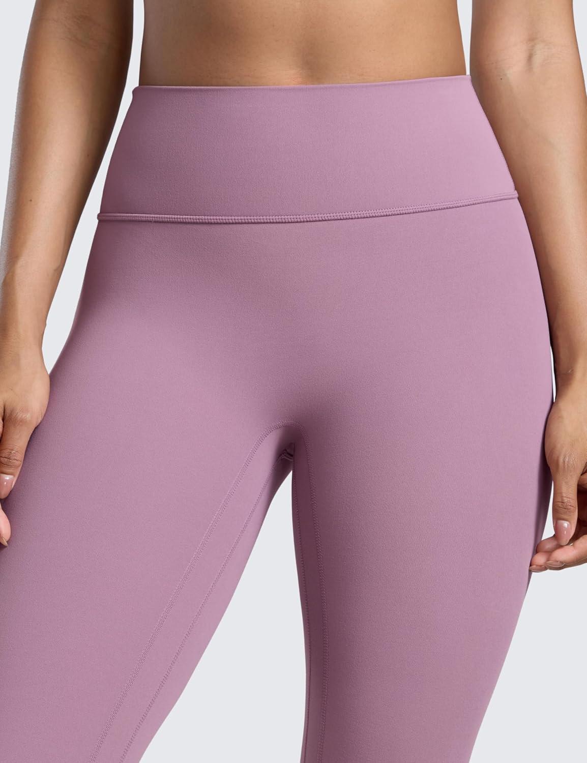 imageCRZ YOGA Secretsculpt Butterlift Workout Leggings 25quot No Front Seam High Waisted Womens Yoga Pants Booty Scrunch ButtLight Lavender