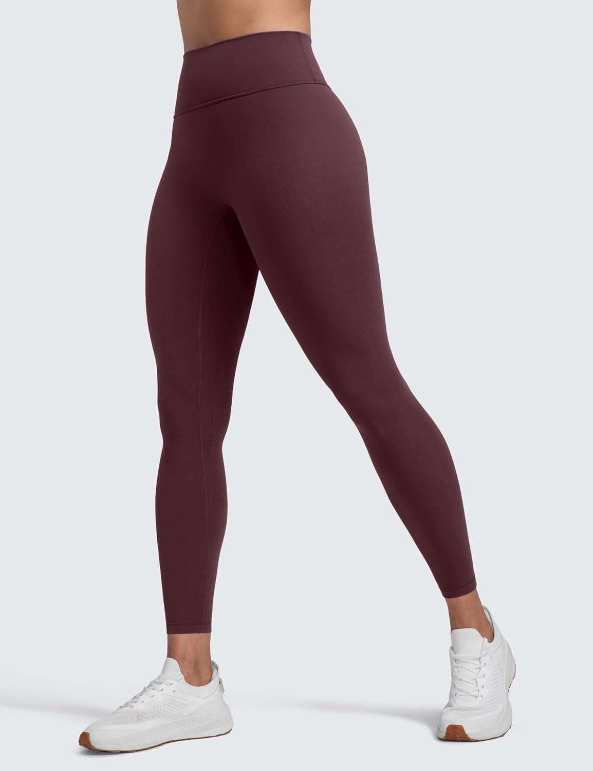 imageCRZ YOGA Secretsculpt Butterlift Workout Leggings 25quot No Front Seam High Waisted Womens Yoga Pants Booty Scrunch ButtRipe Plum