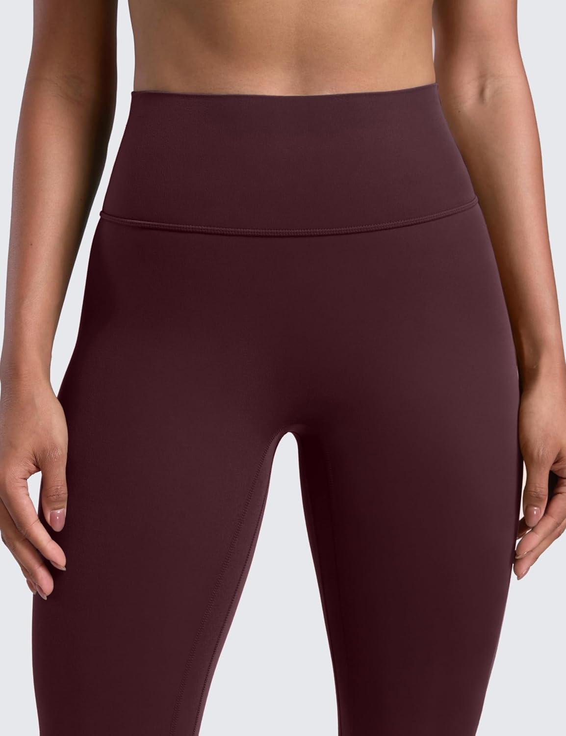 imageCRZ YOGA Secretsculpt Butterlift Workout Leggings 25quot No Front Seam High Waisted Womens Yoga Pants Booty Scrunch ButtRipe Plum