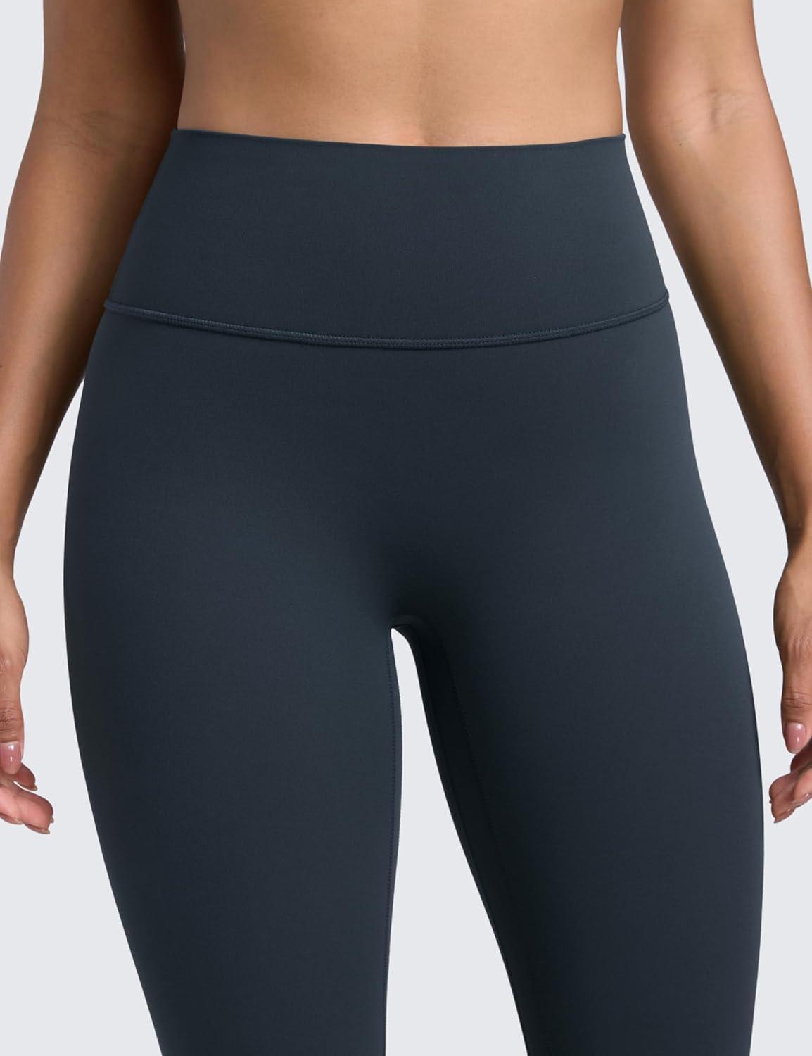 imageCRZ YOGA Secretsculpt Butterlift Workout Leggings 25quot No Front Seam High Waisted Womens Yoga Pants Booty Scrunch ButtTrue Navy