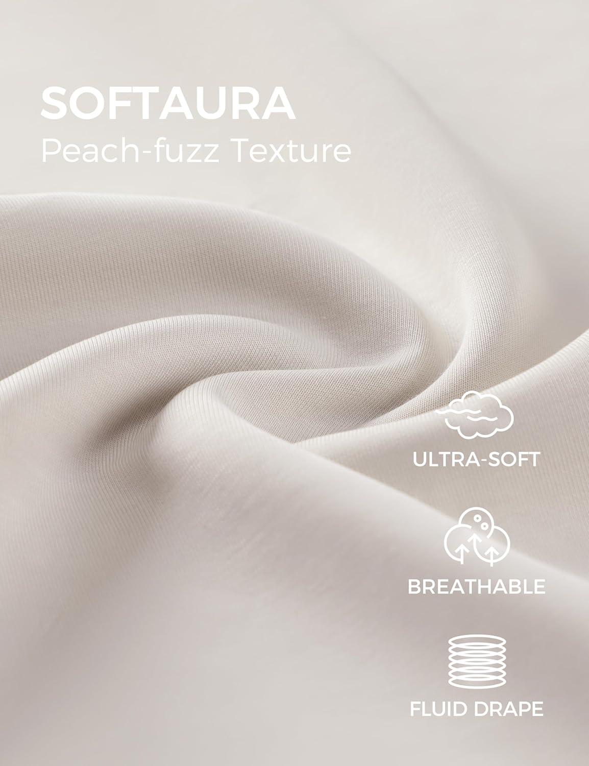 imageCRZ YOGA SoftAura Pullover Sweatshirt for Women Crewneck Workout Casual Basic Fall Sweat ShirtsMilky White Bone