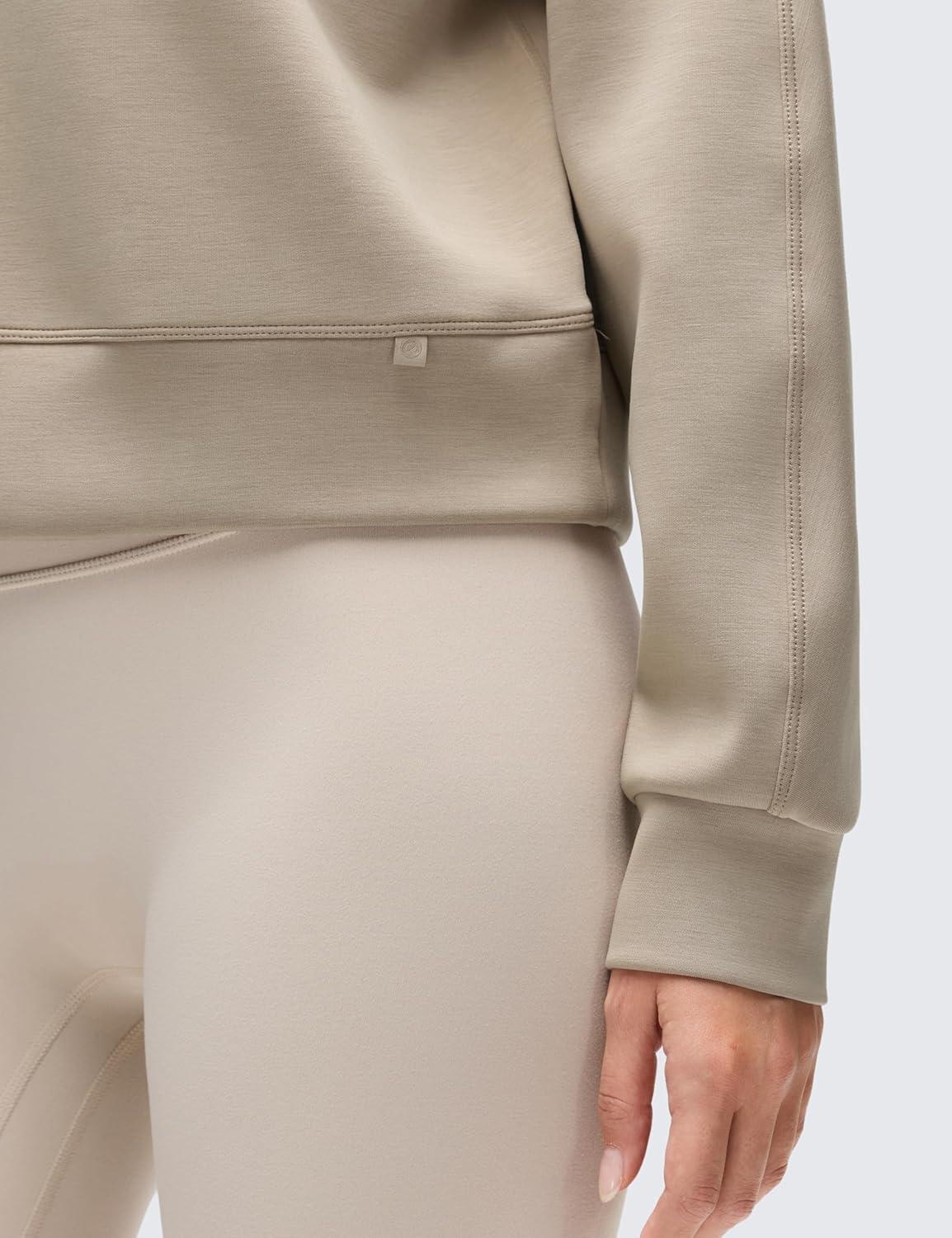 imageCRZ YOGA SoftAura Pullover Sweatshirt for Women Crewneck Workout Casual Basic Fall Sweat ShirtsOak