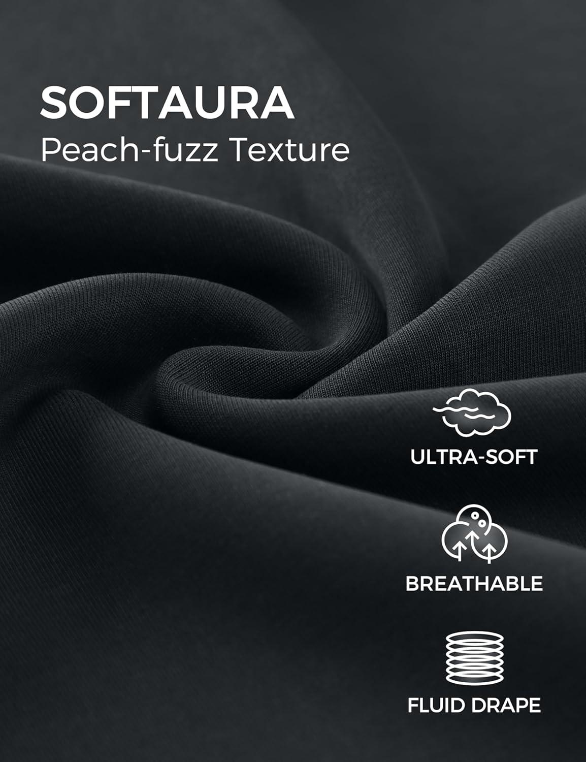 imageCRZ YOGA SoftAura Wide Leg Casual Sweatpants Women 29quot31quot Modal Lounge Travel Casual Pants with PocketsBlack