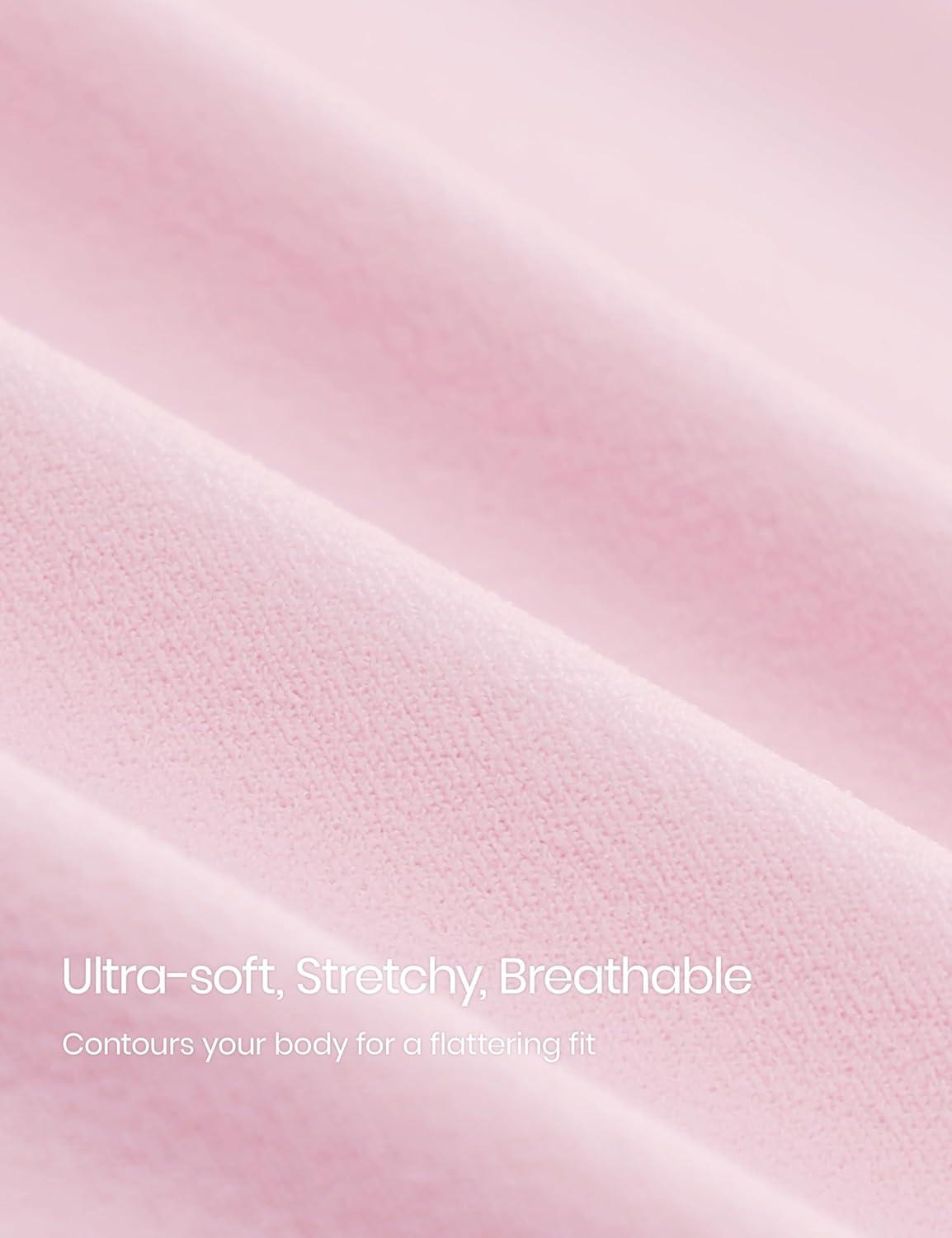 imageCRZ YOGA Softembrace Crewneck Long Sleeve Shirts for Women Casual Going Out Tops Soft Basic Fitted Tight Fall TShirtsStrawberry Pink