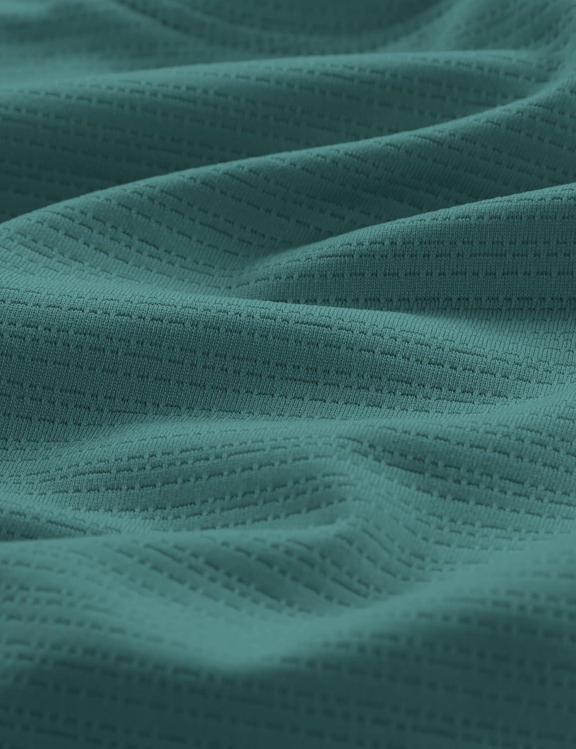 imageCRZ YOGA Texture Workout Shirts for Men Lightweight Crewneck Running Athletic TShirts Short Sleeve Gym TopsForest Green