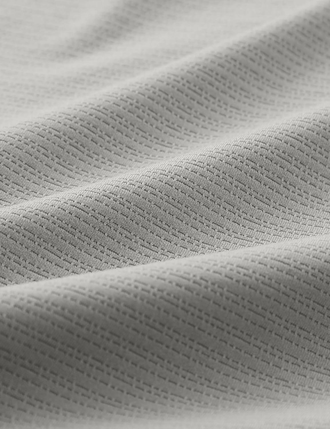 imageCRZ YOGA Texture Workout Shirts for Men Lightweight Crewneck Running Athletic TShirts Short Sleeve Gym TopsSilver Gray