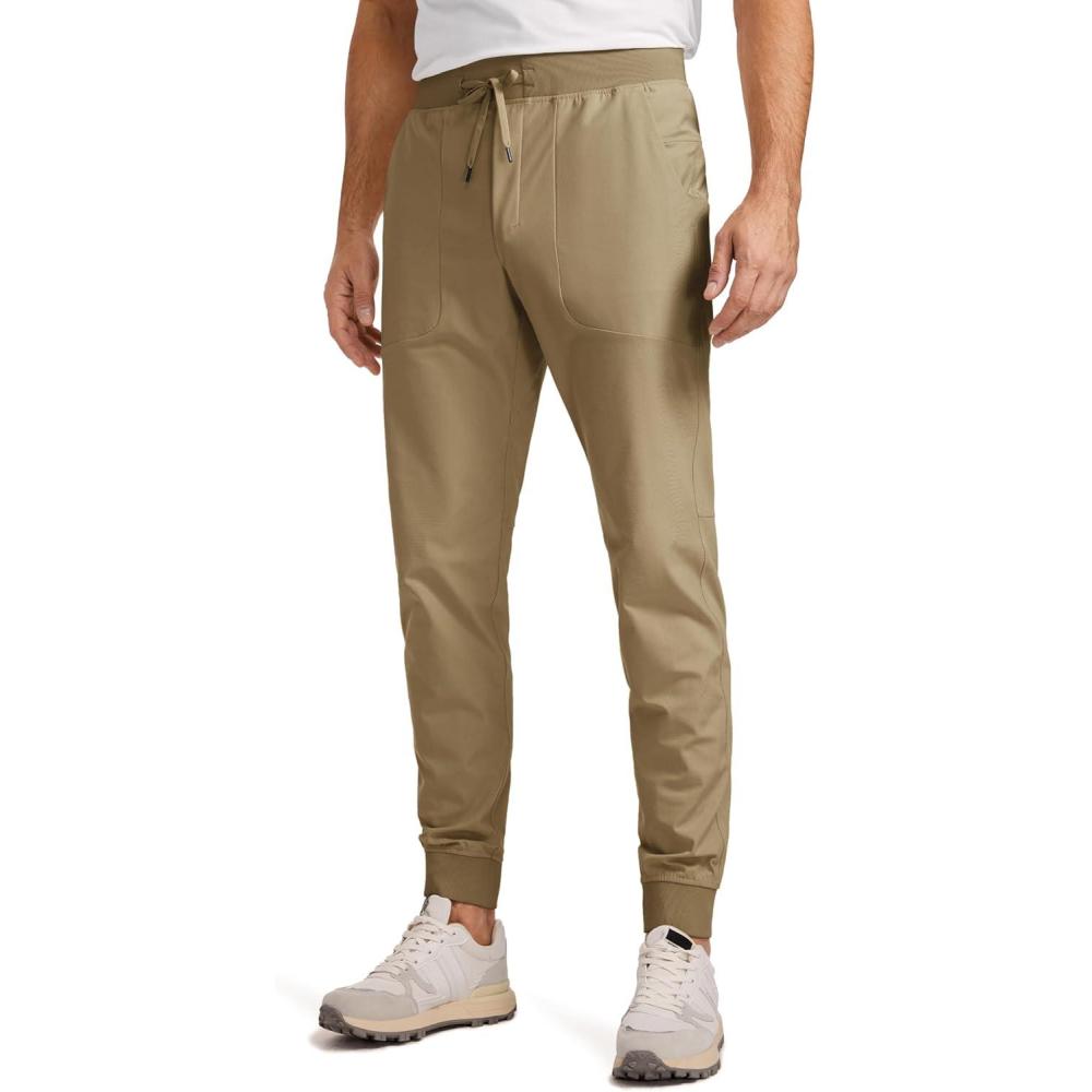 imageCRZ YOGA All Day Comfy PullOn Golf Joggers for Men 28quot30quot32quot Quick Dry Lightweight Work Casual Pants with PocketsArtifact Brown
