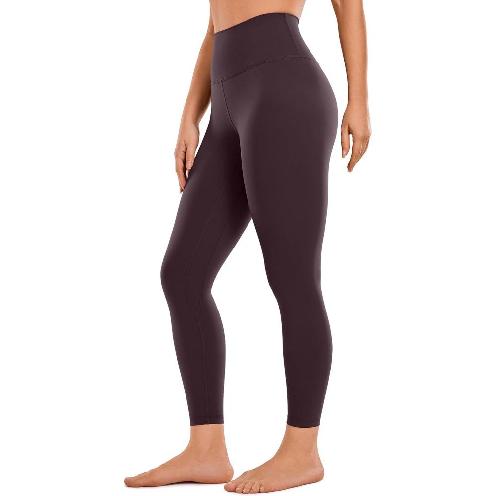 imageCRZ YOGA Brushed Naked Feeling Workout Leggings 25quot High Waisted Gym Compression Tummy Control Womens Yoga PantsArctic Plum