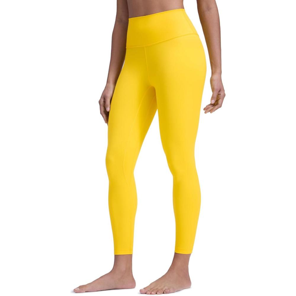 imageCRZ YOGA Brushed Naked Feeling Workout Leggings 25quot High Waisted Gym Compression Tummy Control Womens Yoga PantsHigh Visibility Yellow
