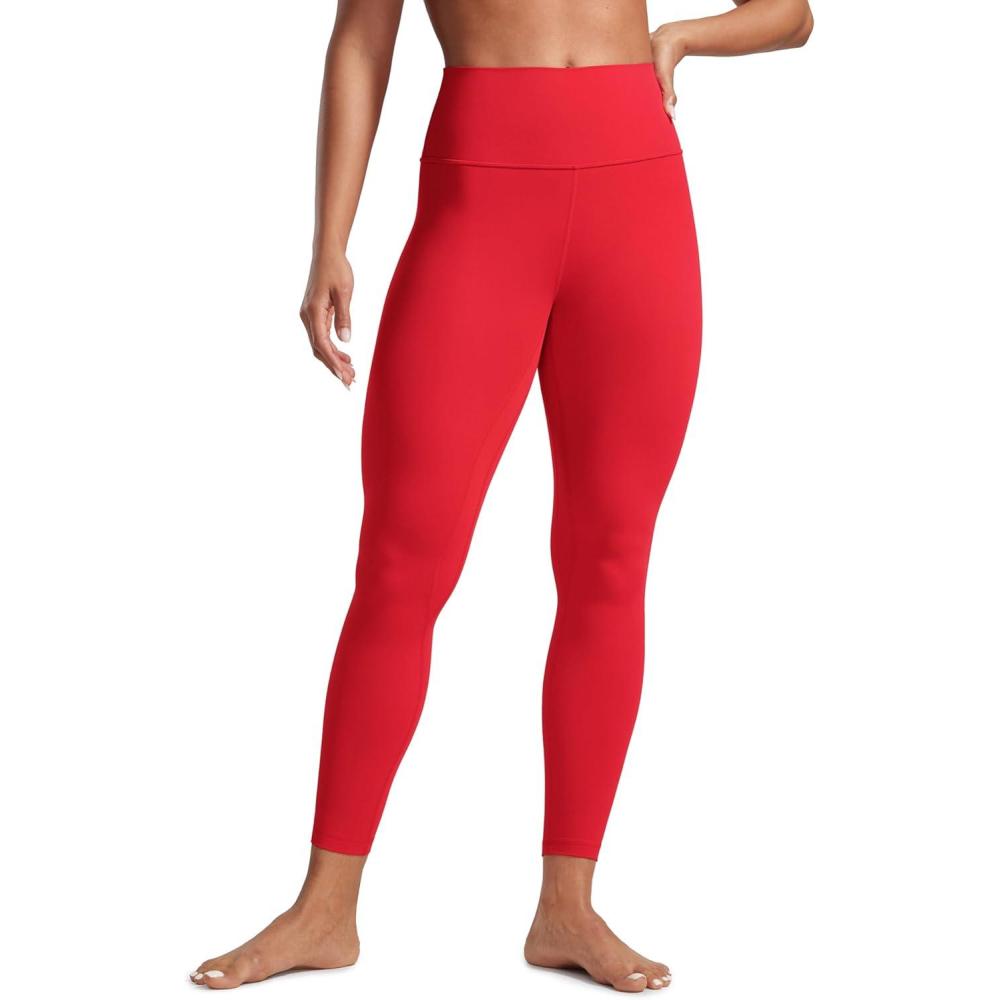 imageCRZ YOGA Butterlift Workout Leggings 25quot  High Waisted Pilates Gym Athletic Womens Yoga Pants Buttery SoftAurora Red