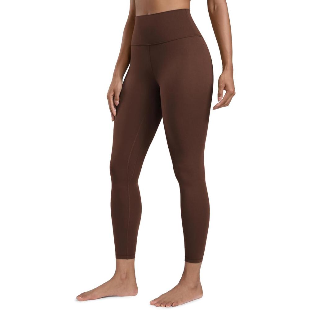 imageCRZ YOGA Butterlift Workout Leggings 25quot High Waisted Pilates Gym Athletic Womens Yoga Pants Buttery SoftLava Brown